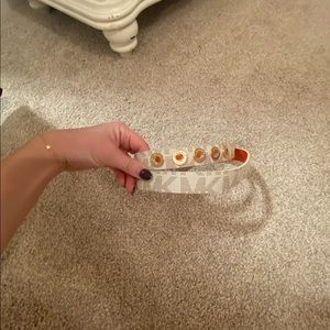 Women’s Michael Kors white reversible monogram belt 36 in 1 in width